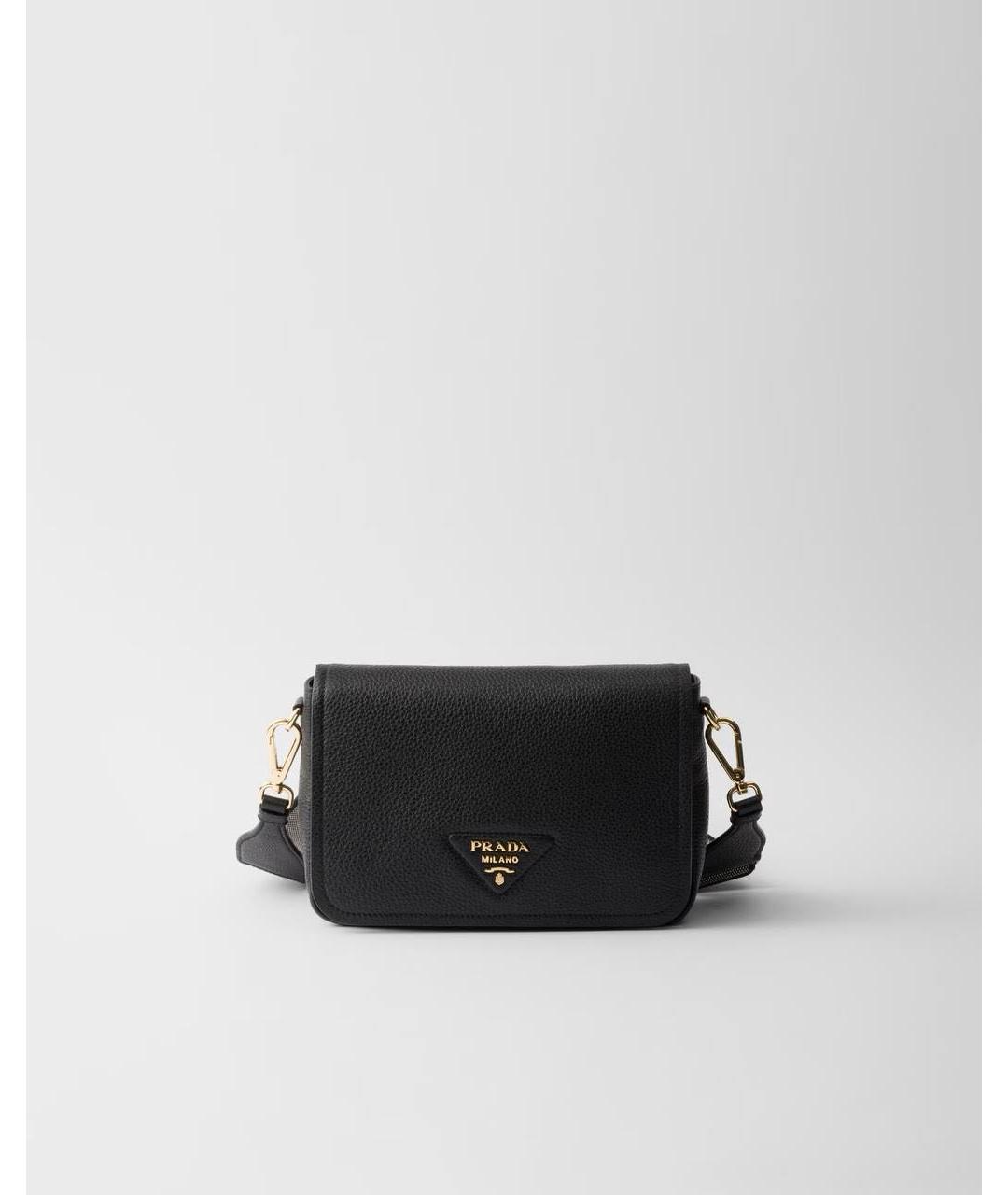 PRADA Черная кожаная сумка через плечо, фото 6