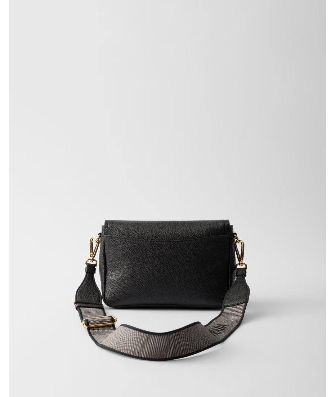 PRADA Черная кожаная сумка через плечо, фото 2