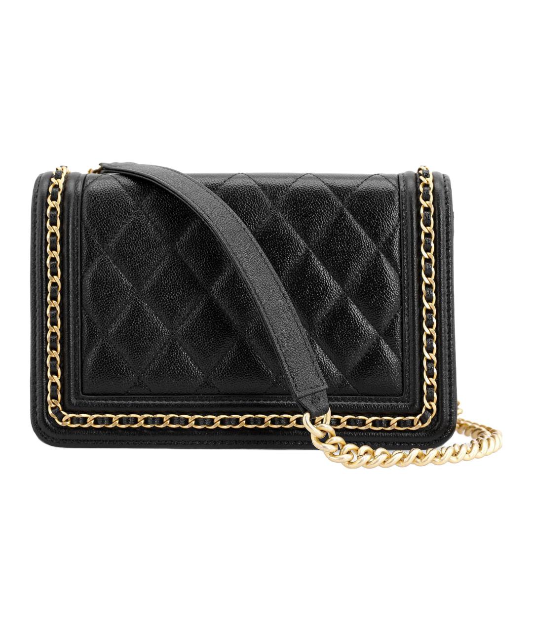 CHANEL Черная кожаная сумка через плечо, фото 3