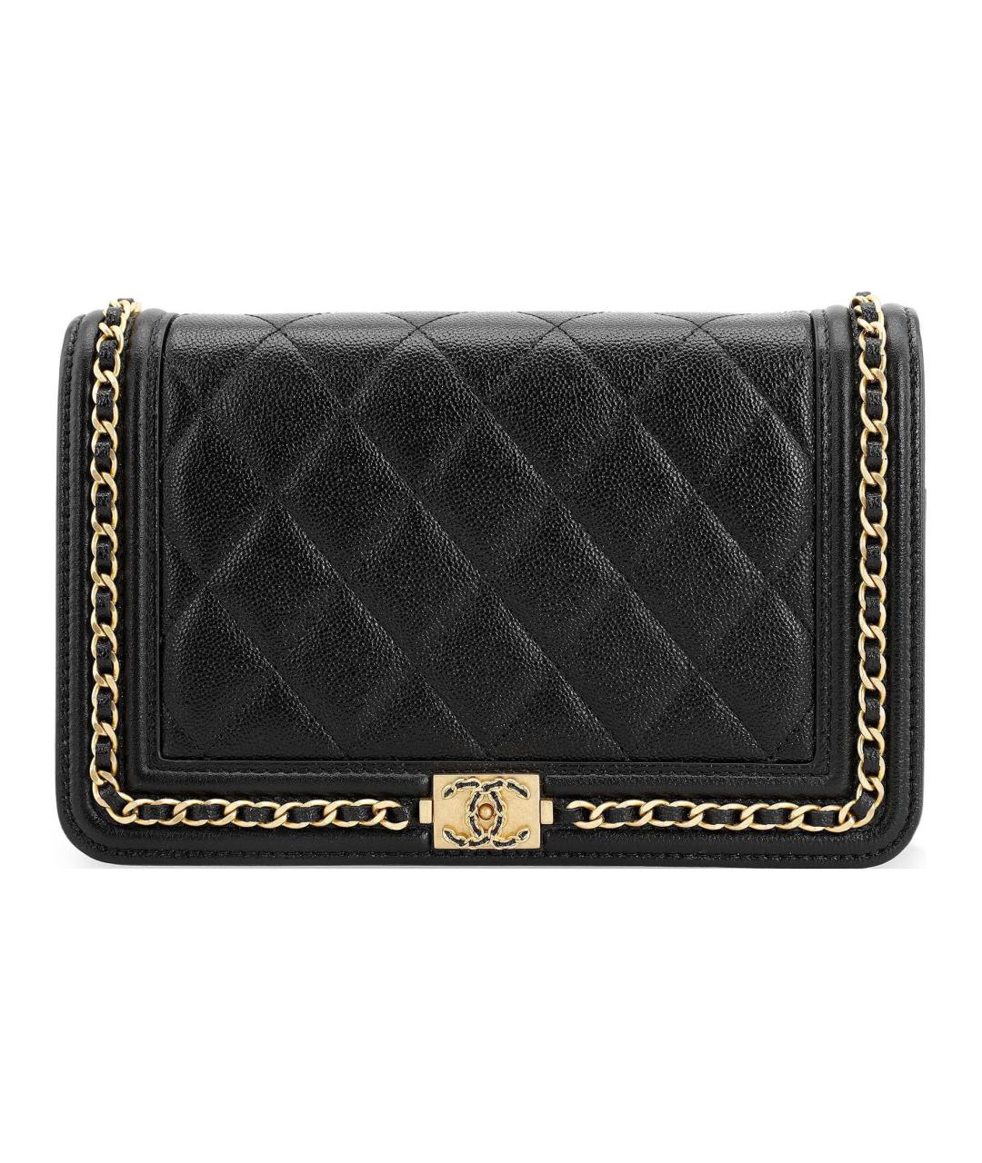 CHANEL Черная кожаная сумка через плечо, фото 1