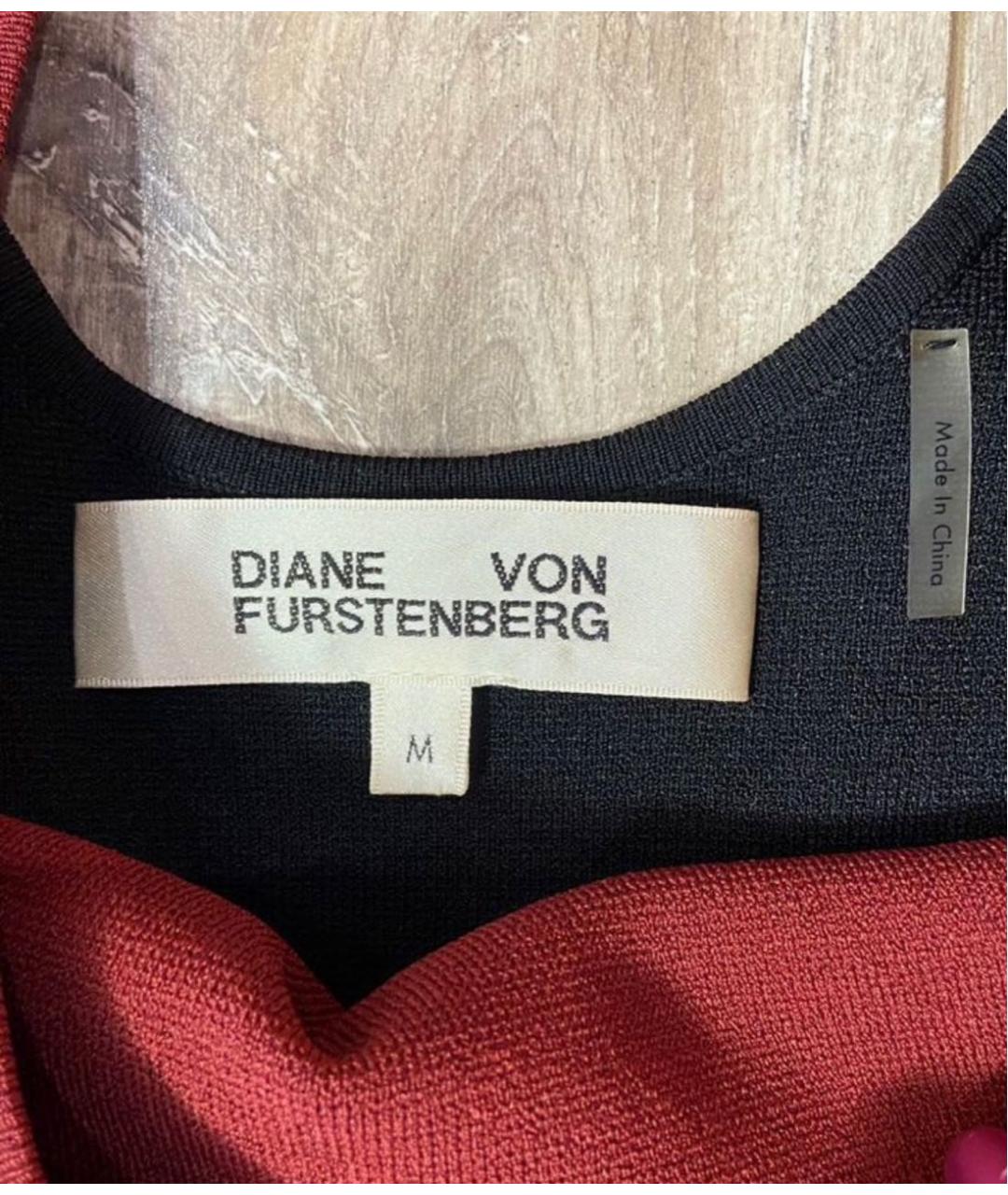 DIANE VON FURSTENBERG Коричневое вискозное повседневное платье, фото 3