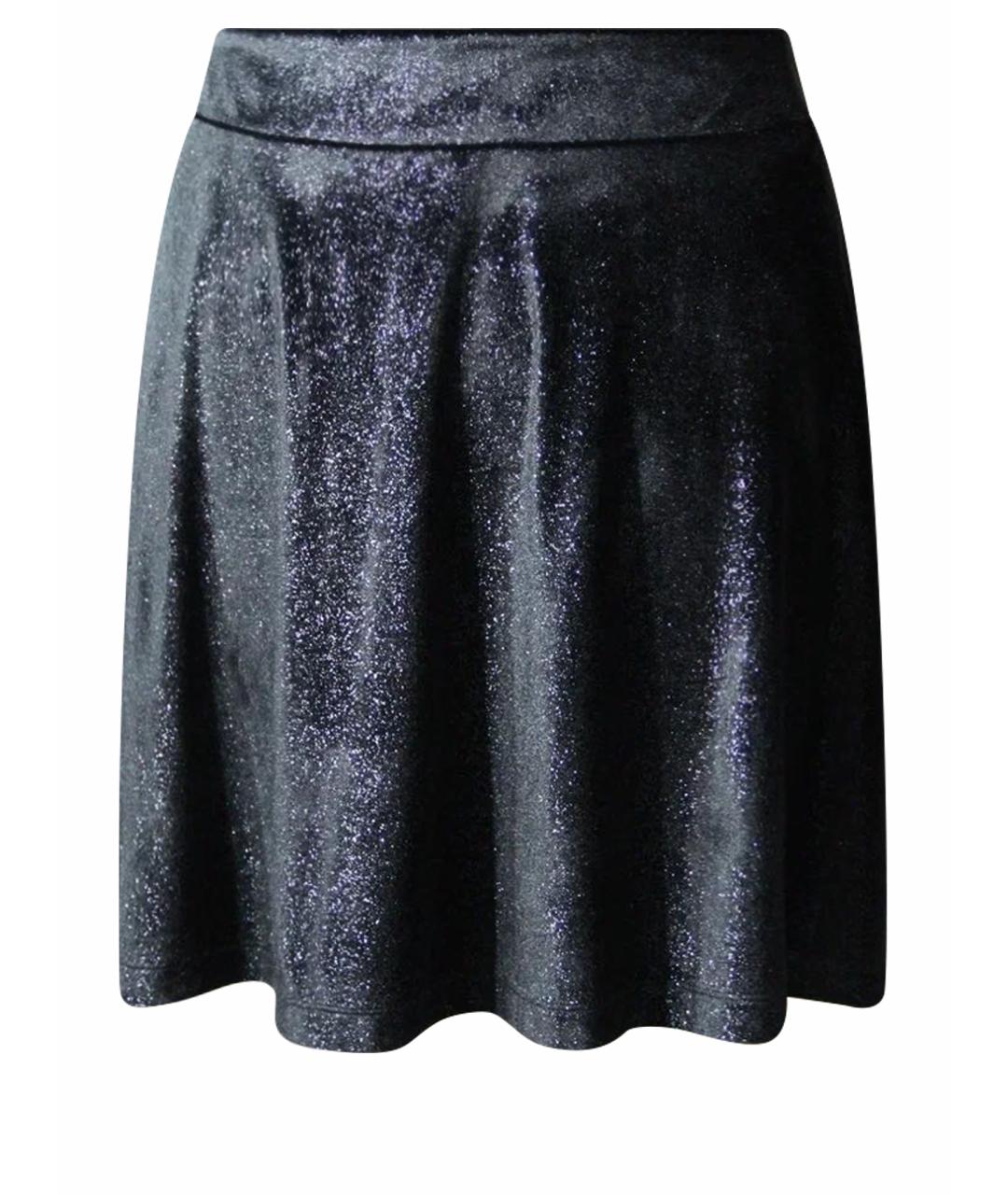 HUGO BOSS Черная бархатная юбка мини, фото 1