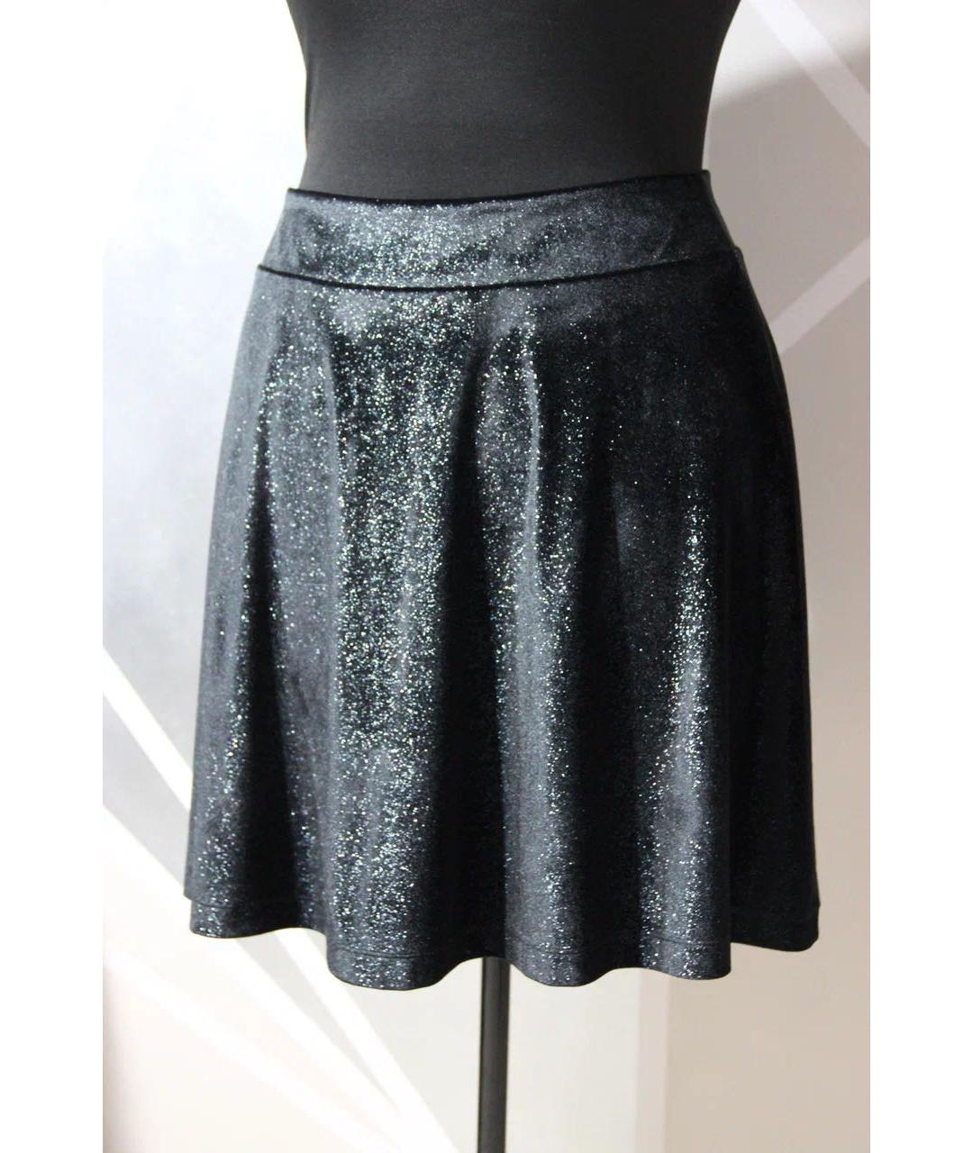 HUGO BOSS Черная бархатная юбка мини, фото 4