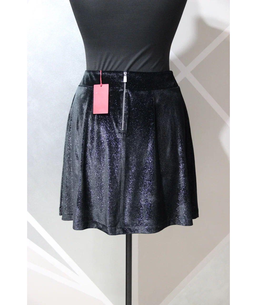 HUGO BOSS Черная бархатная юбка мини, фото 2