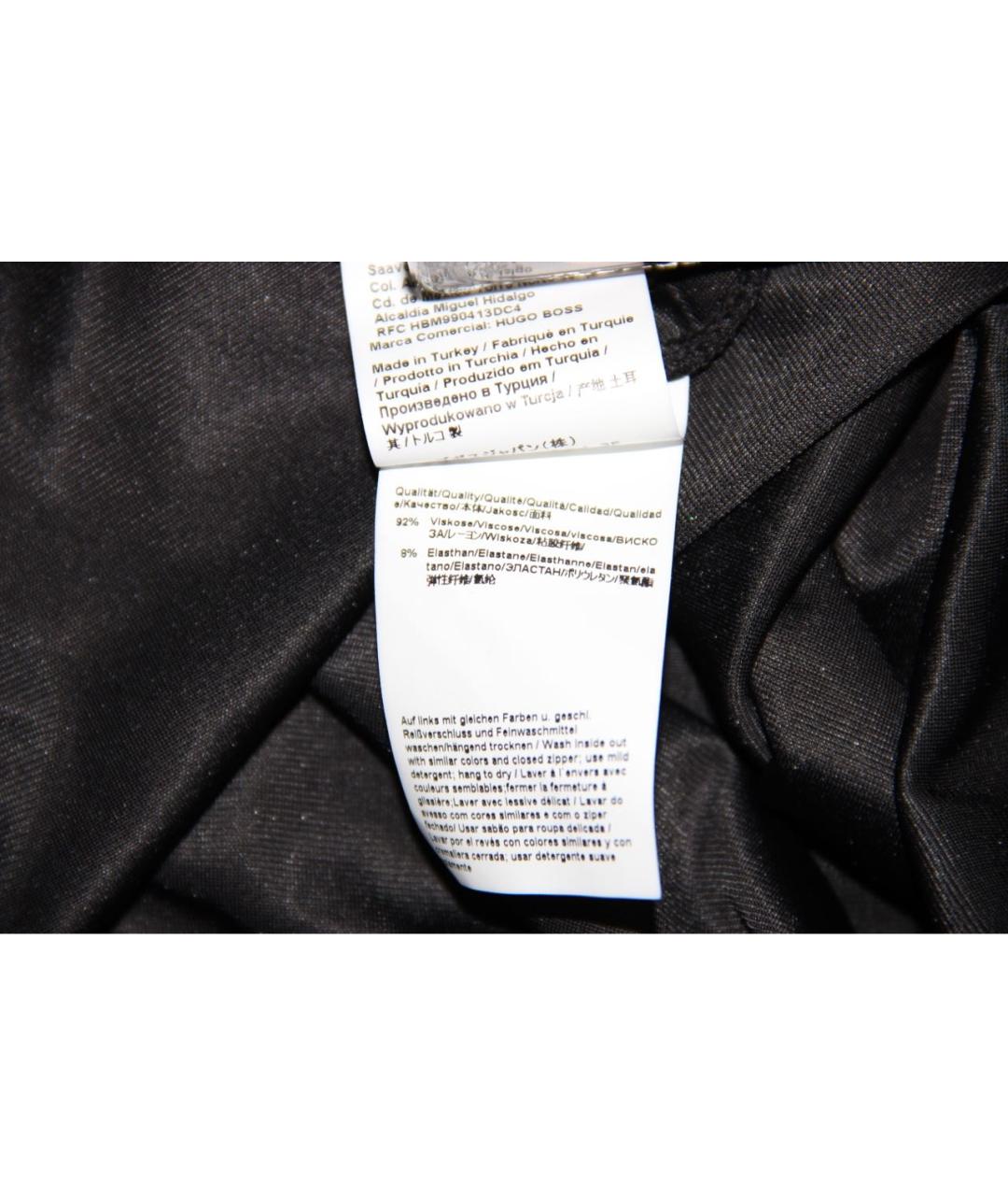 HUGO BOSS Черная бархатная юбка мини, фото 7