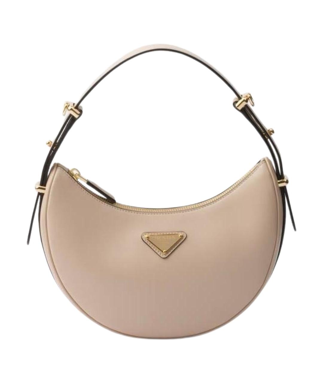 PRADA Бежевая кожаная сумка через плечо, фото 1