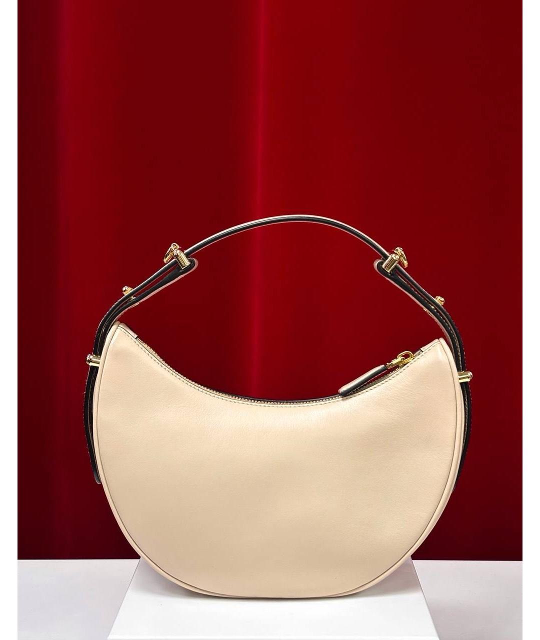 PRADA Бежевая кожаная сумка через плечо, фото 5