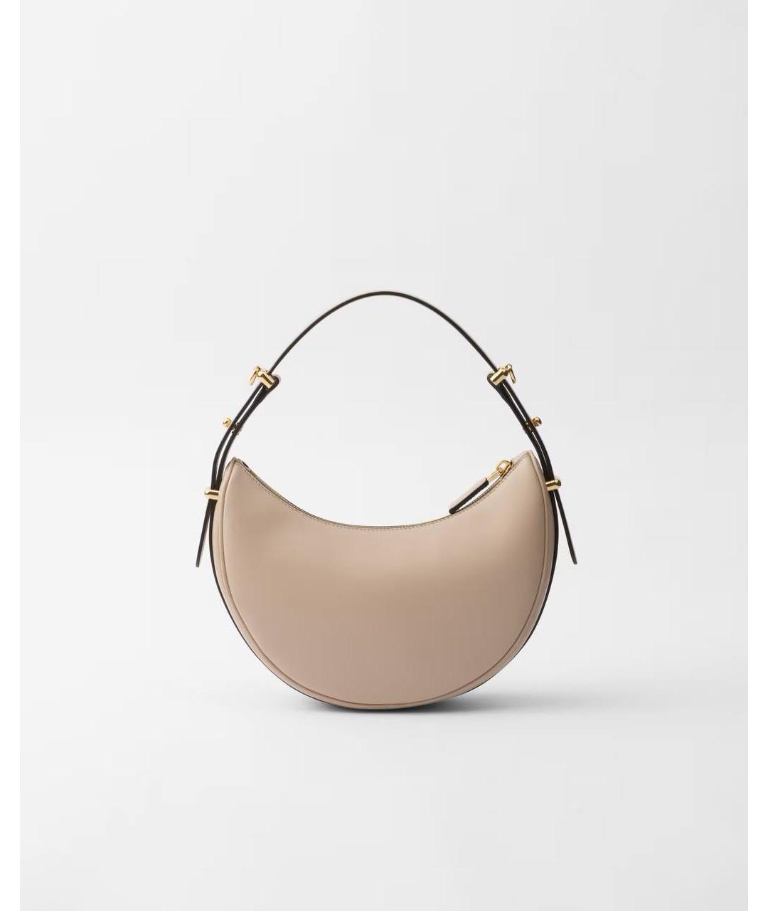 PRADA Бежевая кожаная сумка через плечо, фото 2