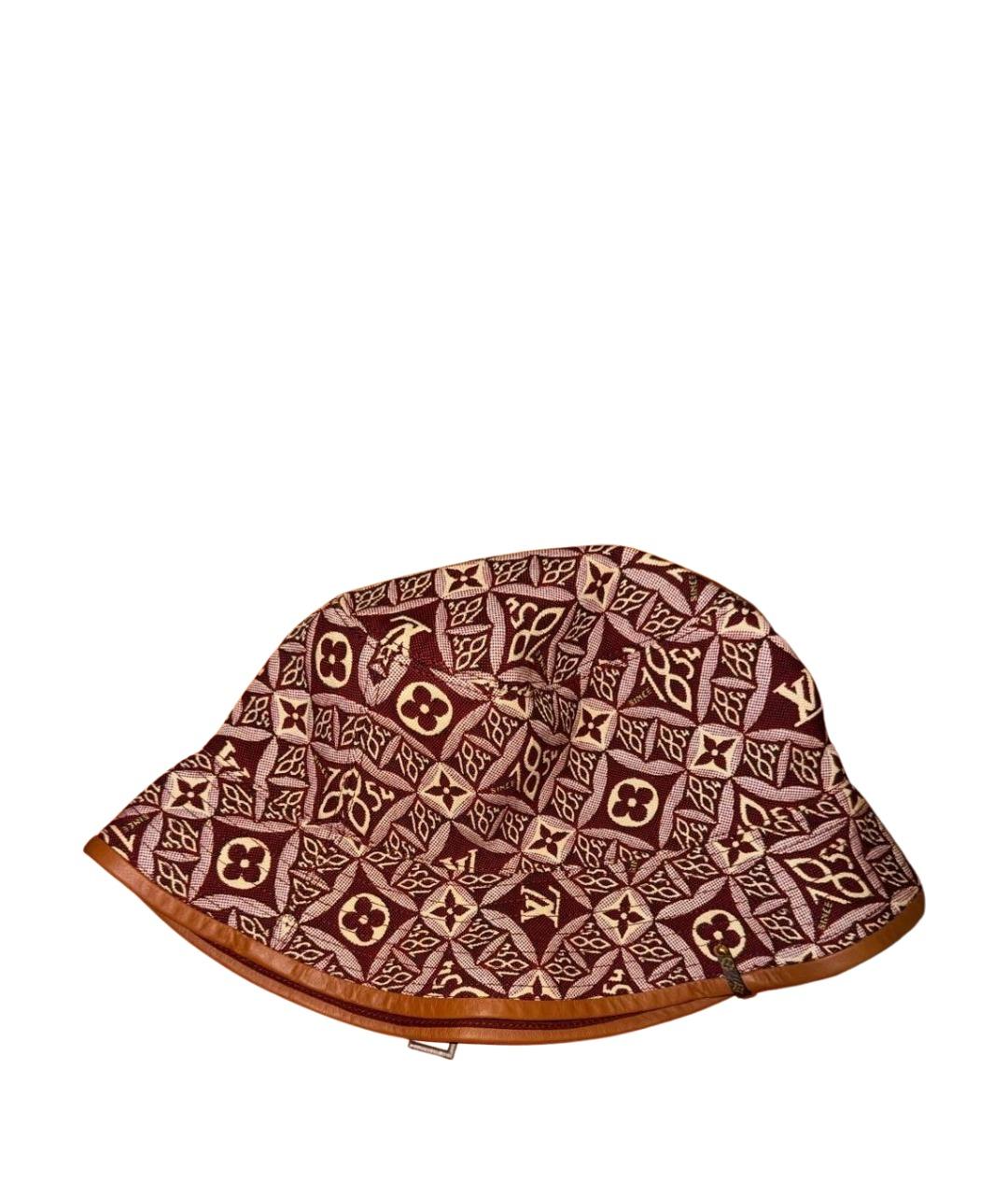 LOUIS VUITTON Бордовая хлопковая панама, фото 1