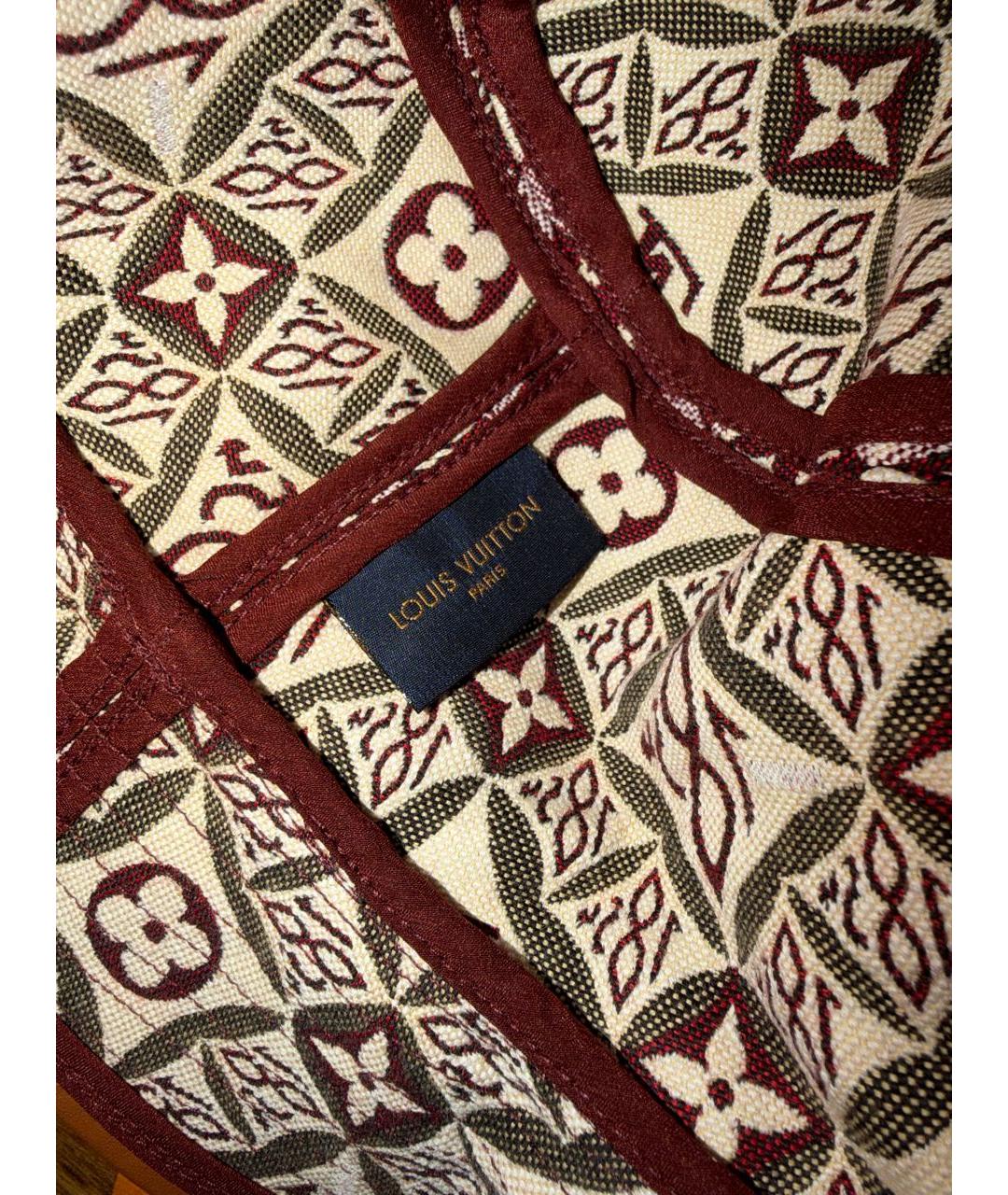 LOUIS VUITTON Бордовая хлопковая панама, фото 4