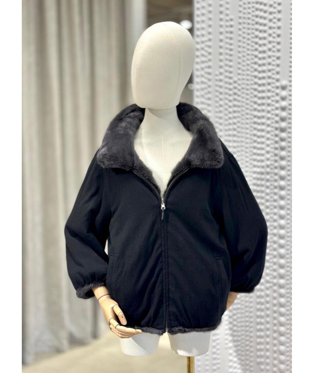 SIMONETTA RAVIZZA Серая меховая шуба, фото 2