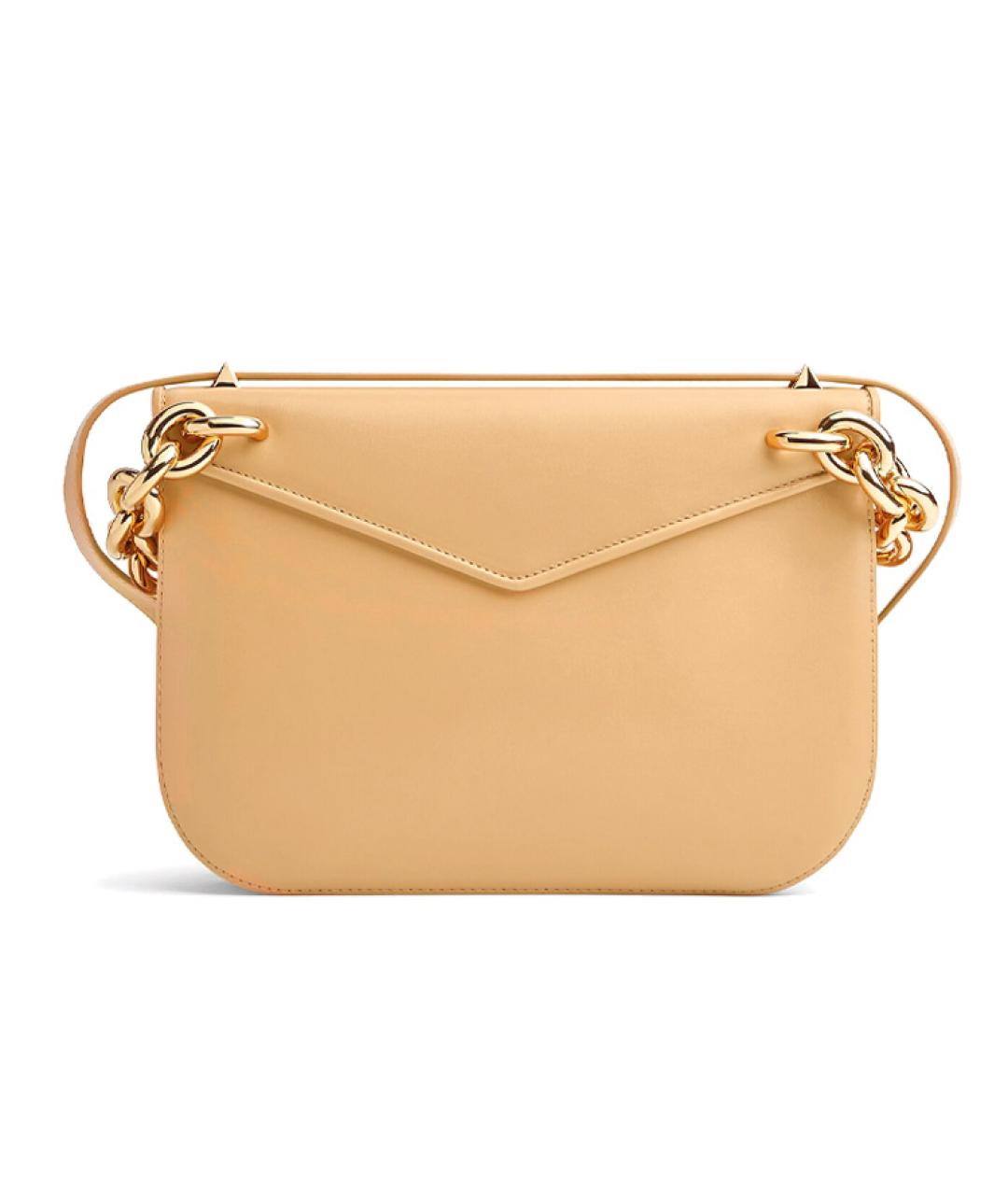 BOTTEGA VENETA Бежевая кожаная сумка через плечо, фото 3