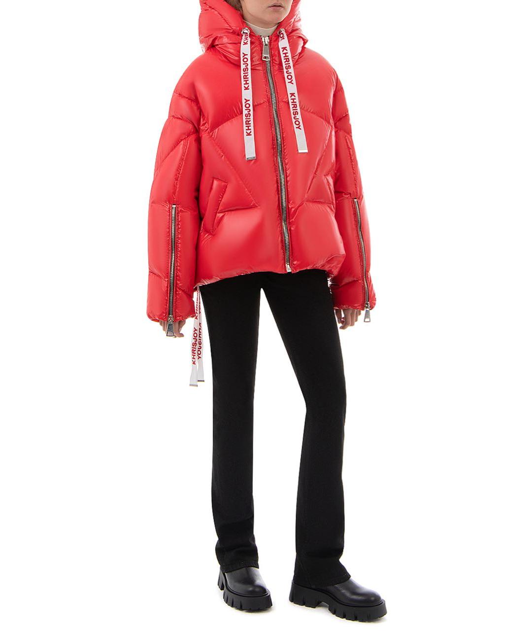 KHRISJOY Розовый полиамидовый пуховик, фото 4