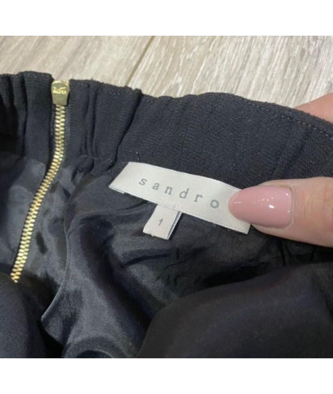 SANDRO Черное вискозное коктейльное платье, фото 3