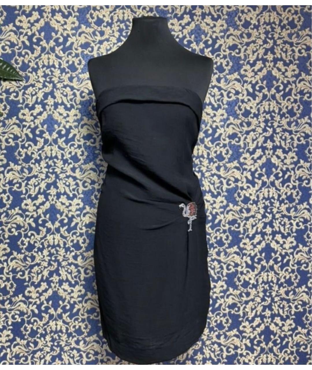 SANDRO Черное вискозное коктейльное платье, фото 6