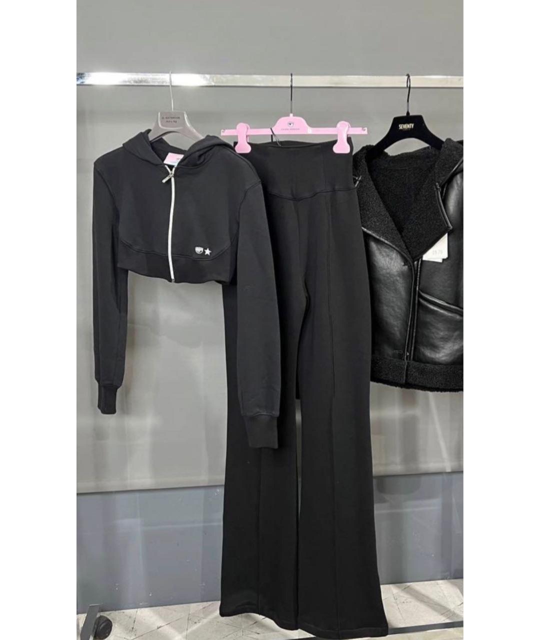 CHIARA FERRAGNI Черный хлопко-эластановый костюм с брюками, фото 5