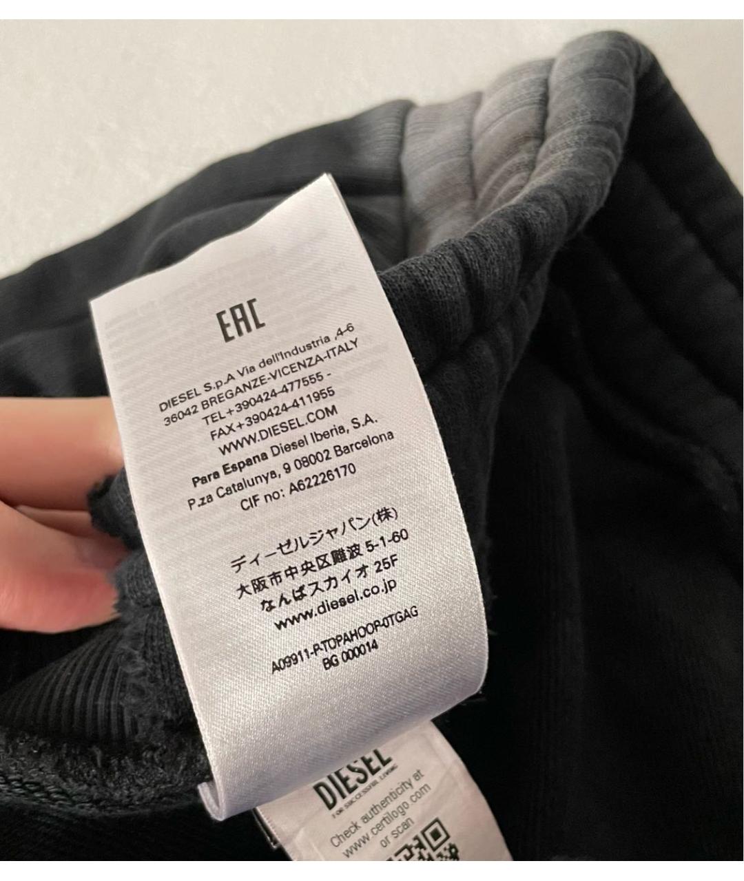 DIESEL Антрацитовые хлопковые повседневные брюки, фото 7