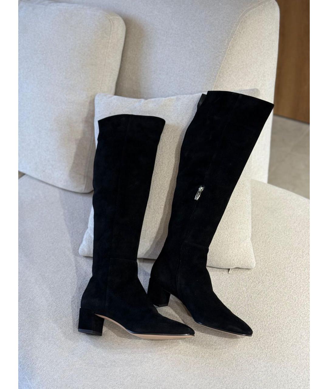 GIANVITO ROSSI Черные замшевые сапоги, фото 2