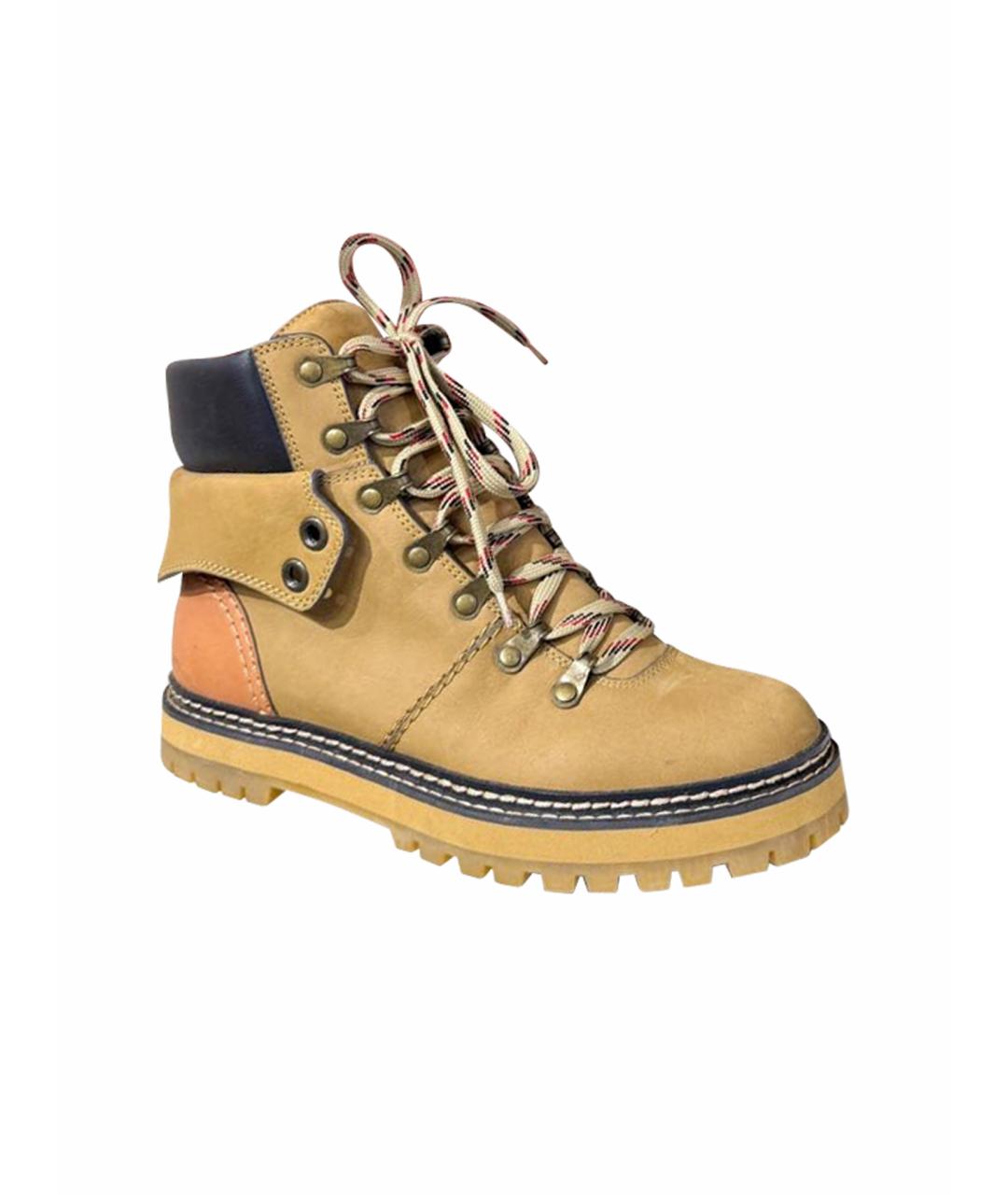 SEE BY CHLOE Бежевые кожаные ботинки, фото 1