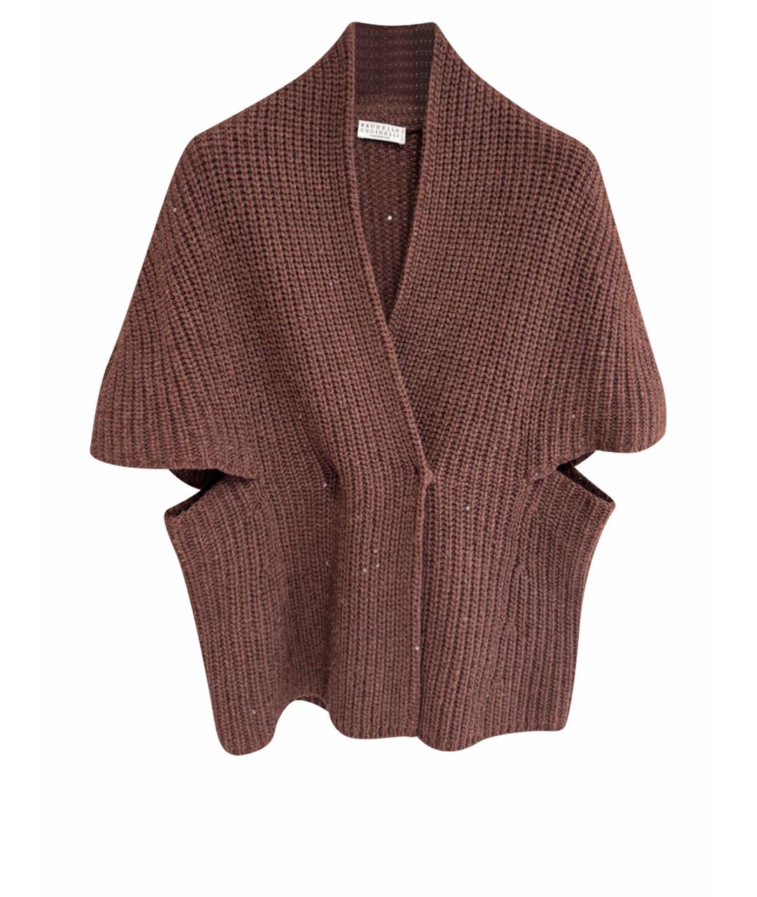 BRUNELLO CUCINELLI Бордовый кашемировый кардиган, фото 1