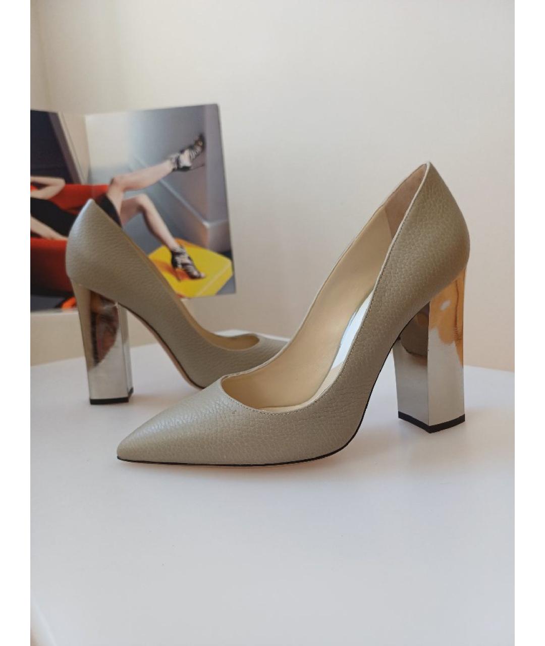 POLLINI Серые кожаные туфли, фото 2