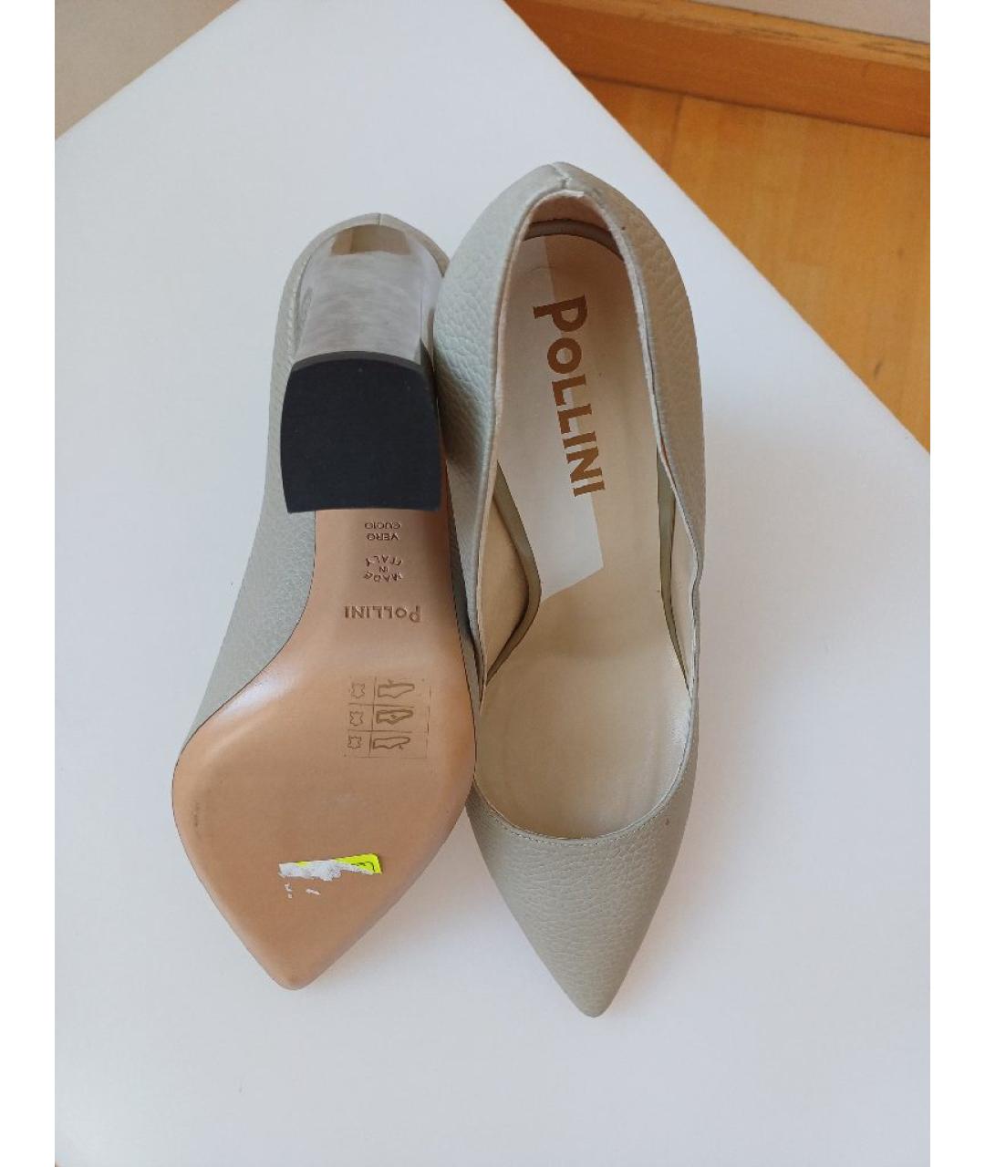 POLLINI Серые кожаные туфли, фото 8