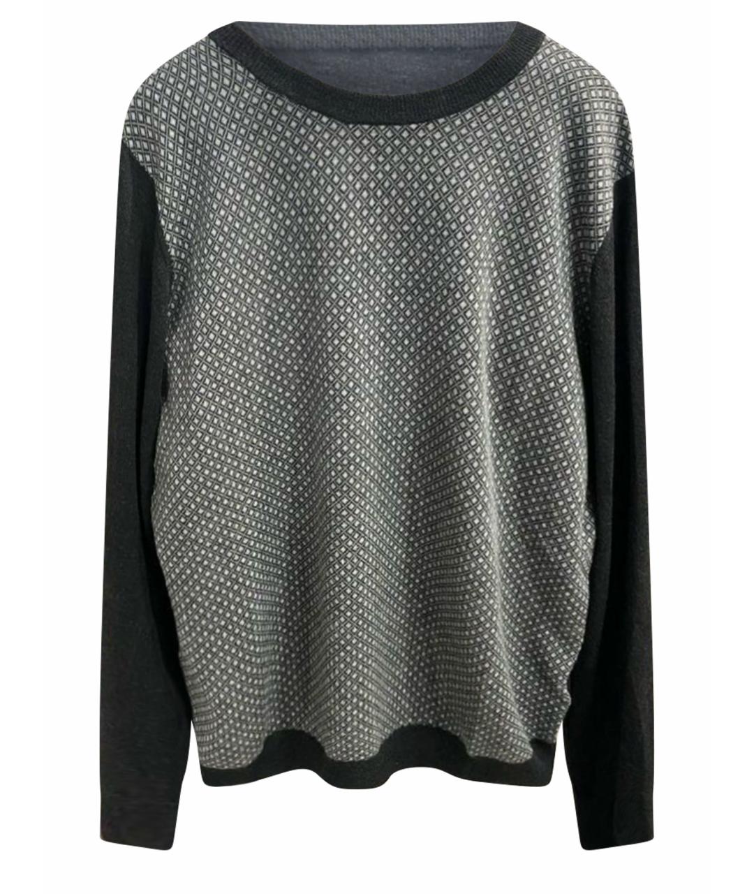 CANALI Серый шерстяной джемпер / свитер, фото 1