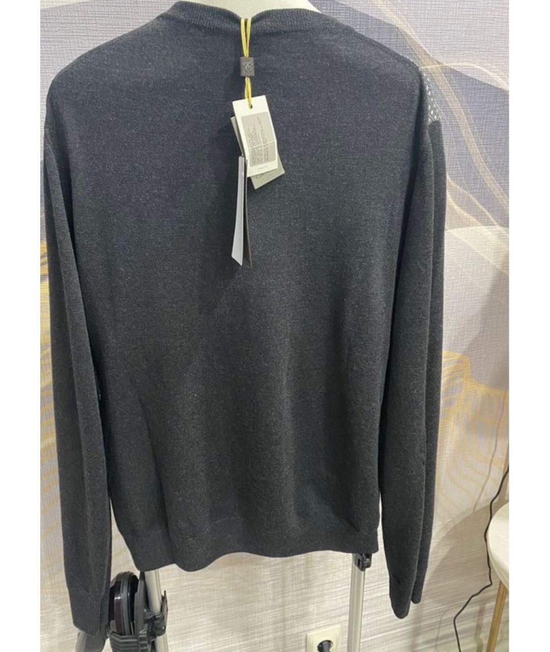 CANALI Серый шерстяной джемпер / свитер, фото 2