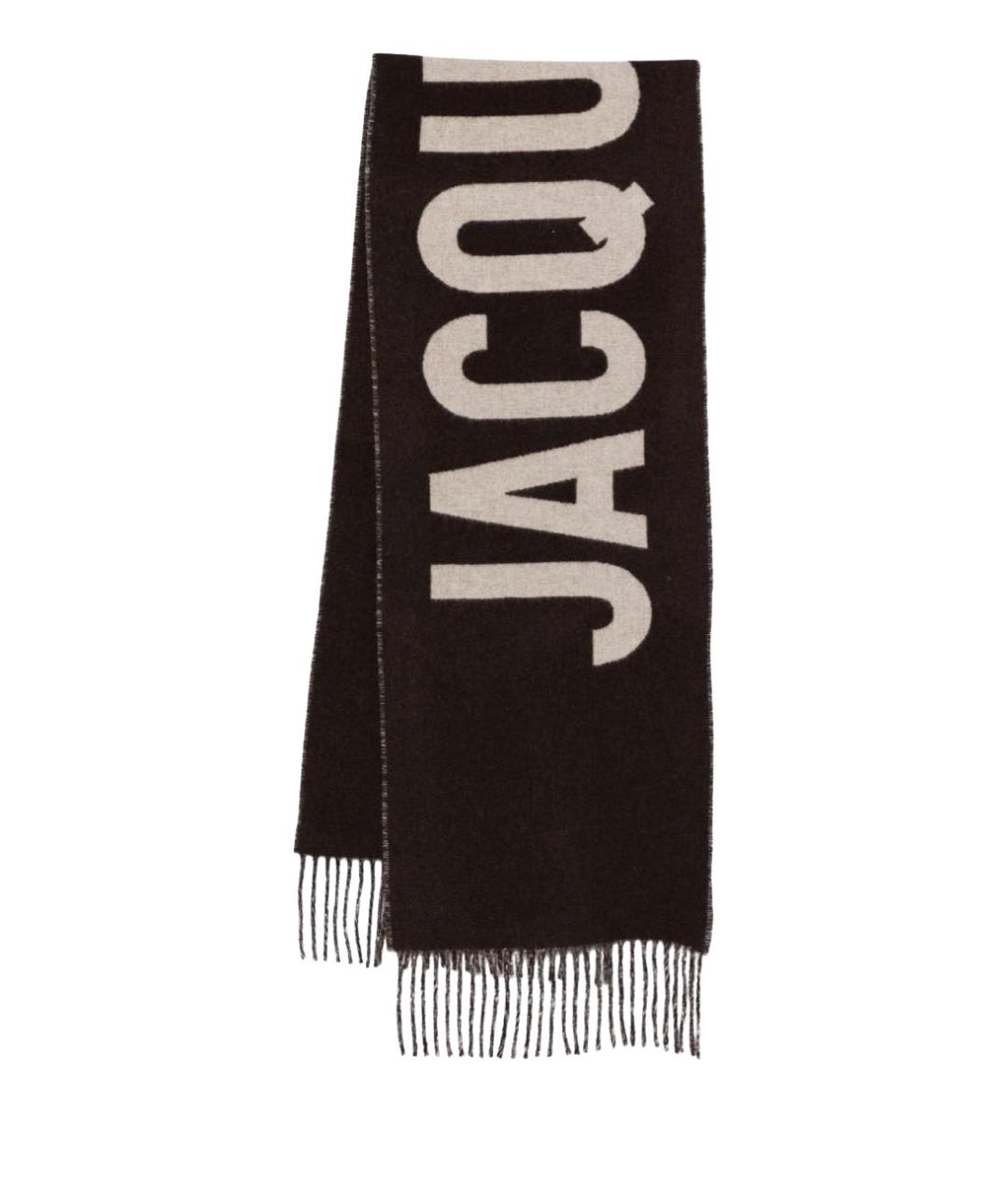 JACQUEMUS Коричневый шерстяной шарф, фото 1