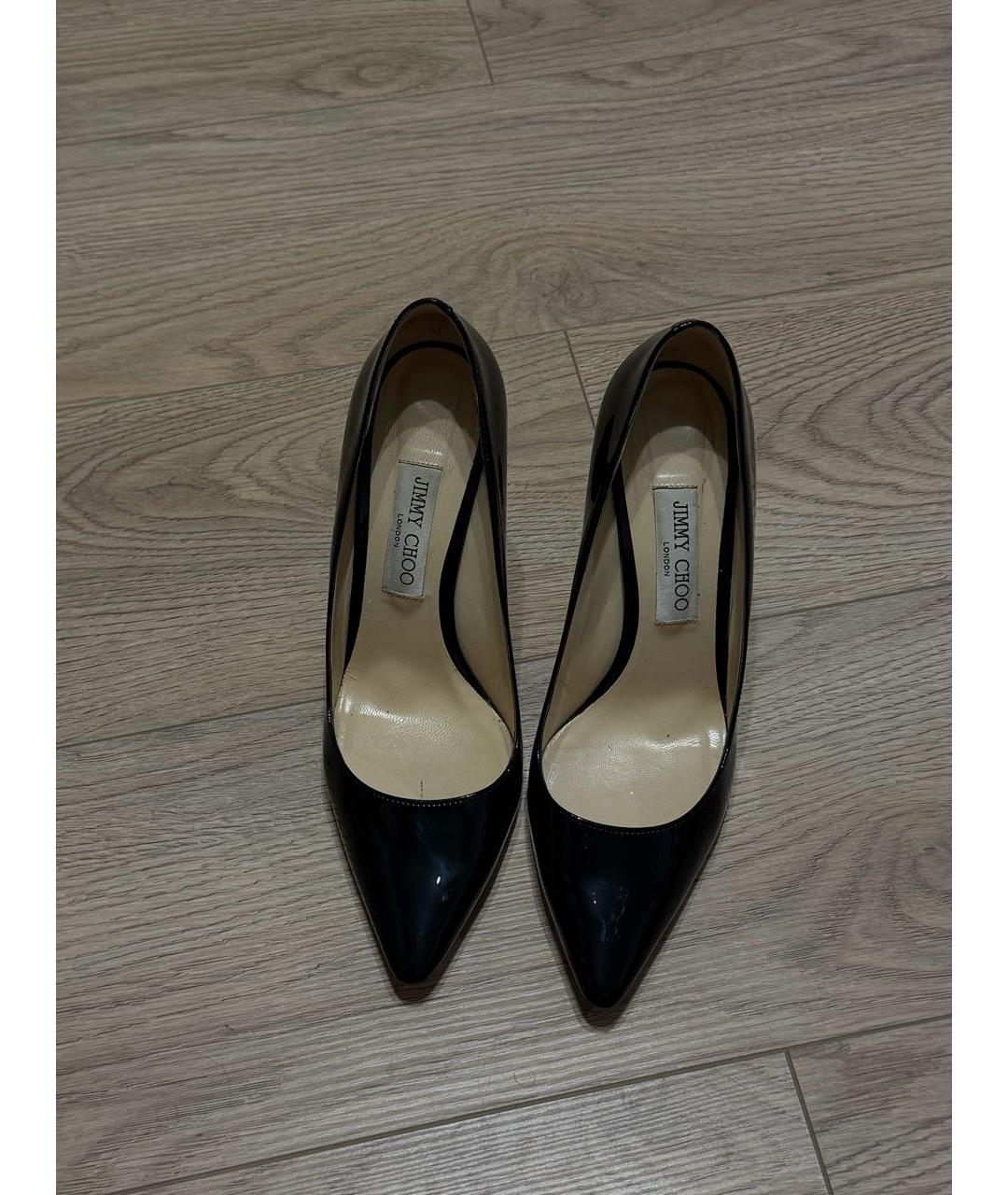 JIMMY CHOO Черные туфли из лакированной кожи, фото 2