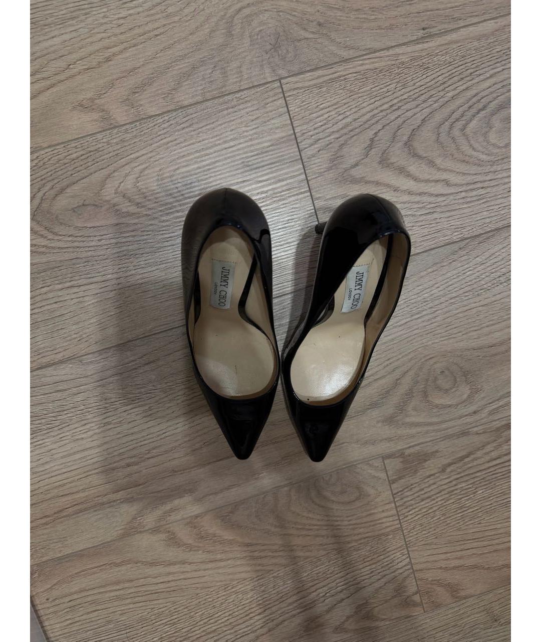 JIMMY CHOO Черные туфли из лакированной кожи, фото 3