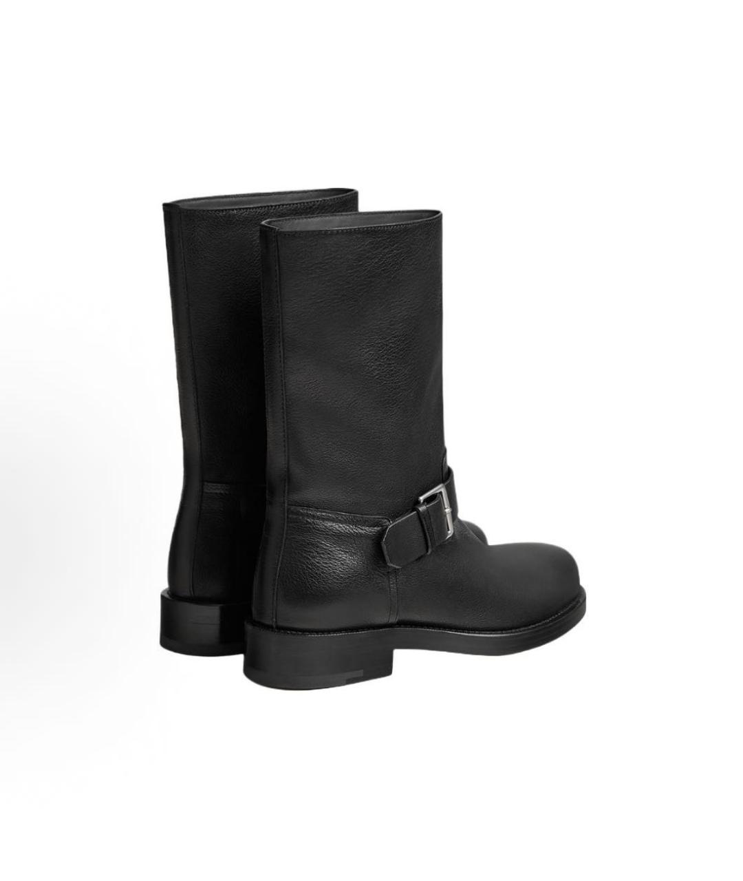 HERMES Черные кожаные ботинки, фото 3