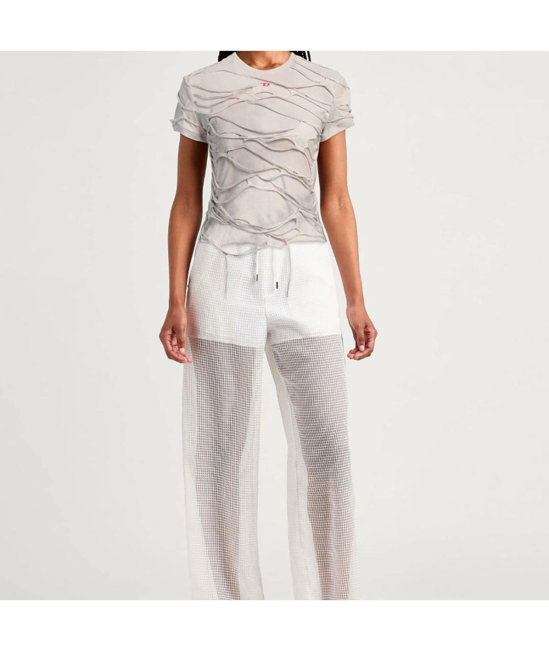 DIESEL Бежевая хлопковая футболка, фото 3