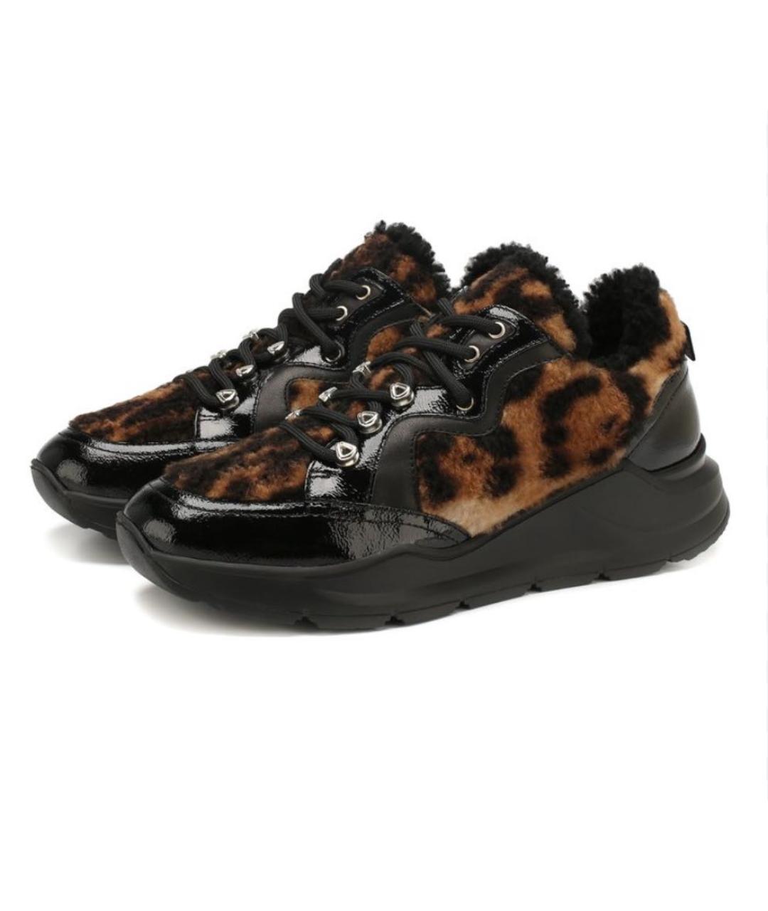 YVES SALOMON Коричневые кожаные кроссовки, фото 4