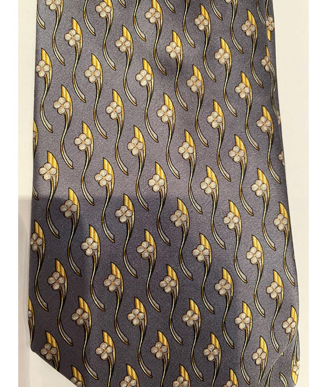 LANVIN Антрацитовый шелковый галстук, фото 4