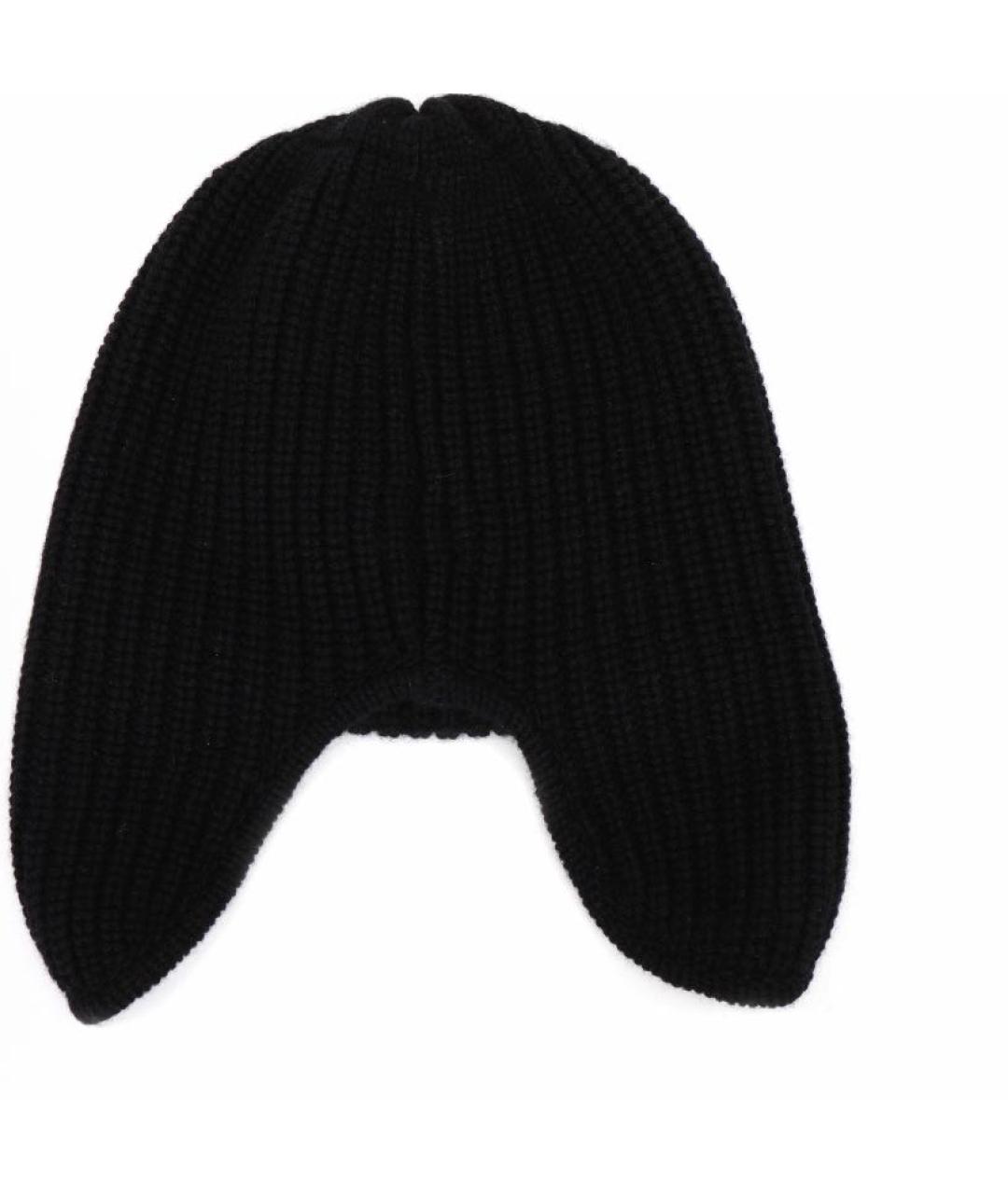 CHANEL Черная шерстяная шапка, фото 3
