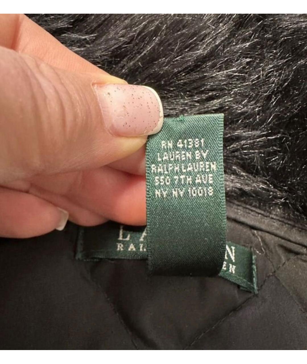 RALPH LAUREN Черный полиэстеровый жилет, фото 4