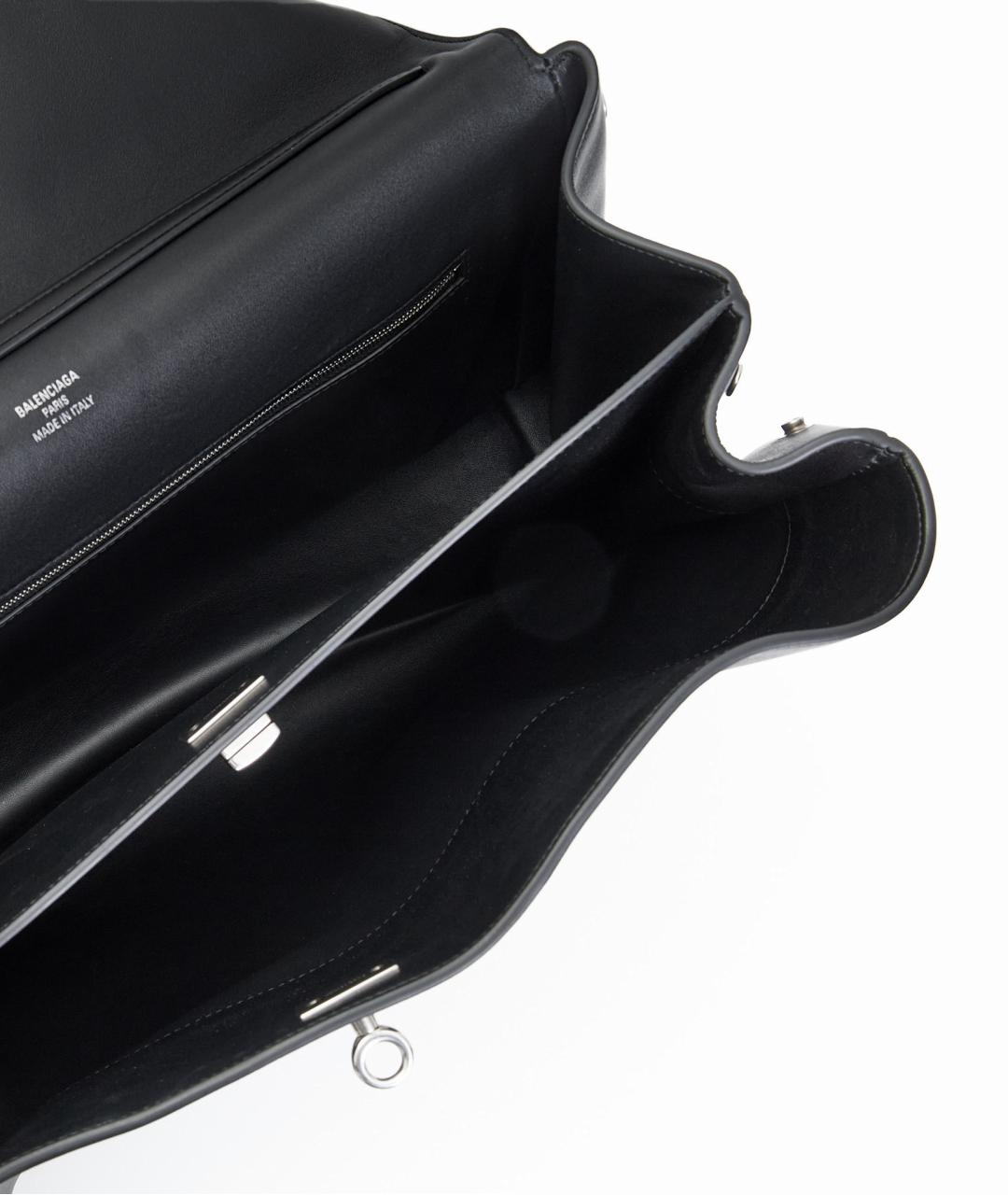 BALENCIAGA Черная кожаная сумка тоут, фото 7