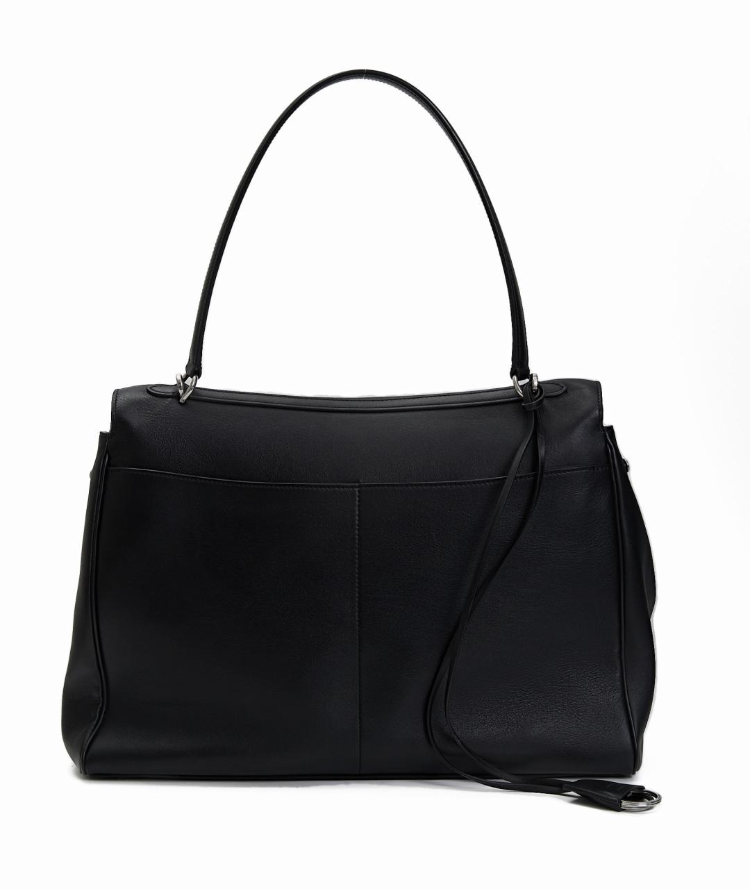 BALENCIAGA Черная кожаная сумка тоут, фото 3