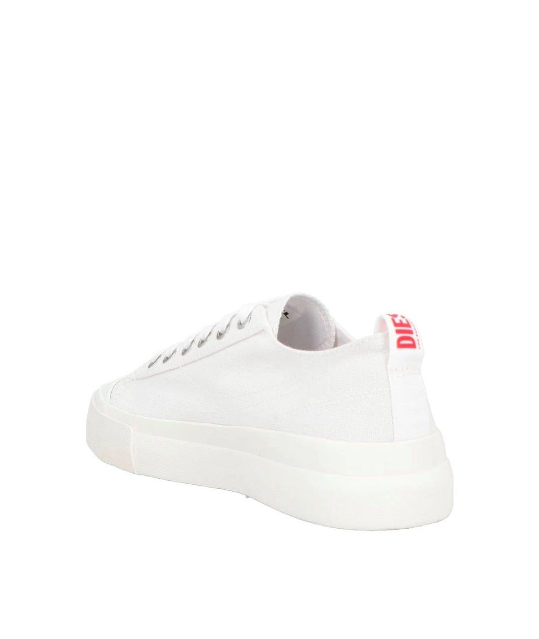 DIESEL Белые текстильные кеды, фото 3