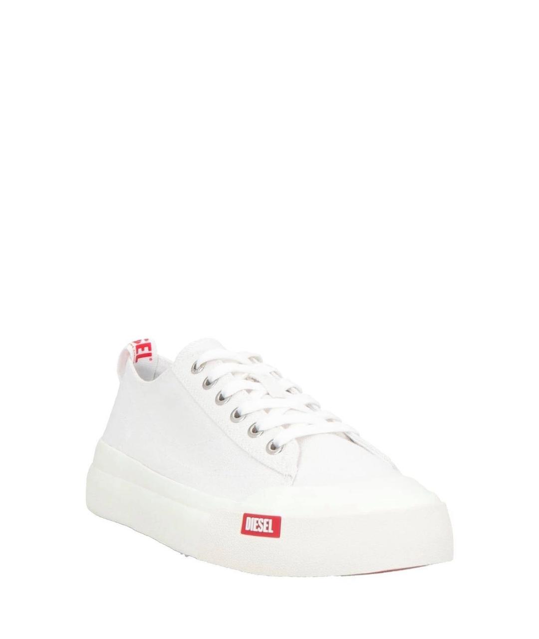 DIESEL Белые текстильные кеды, фото 4