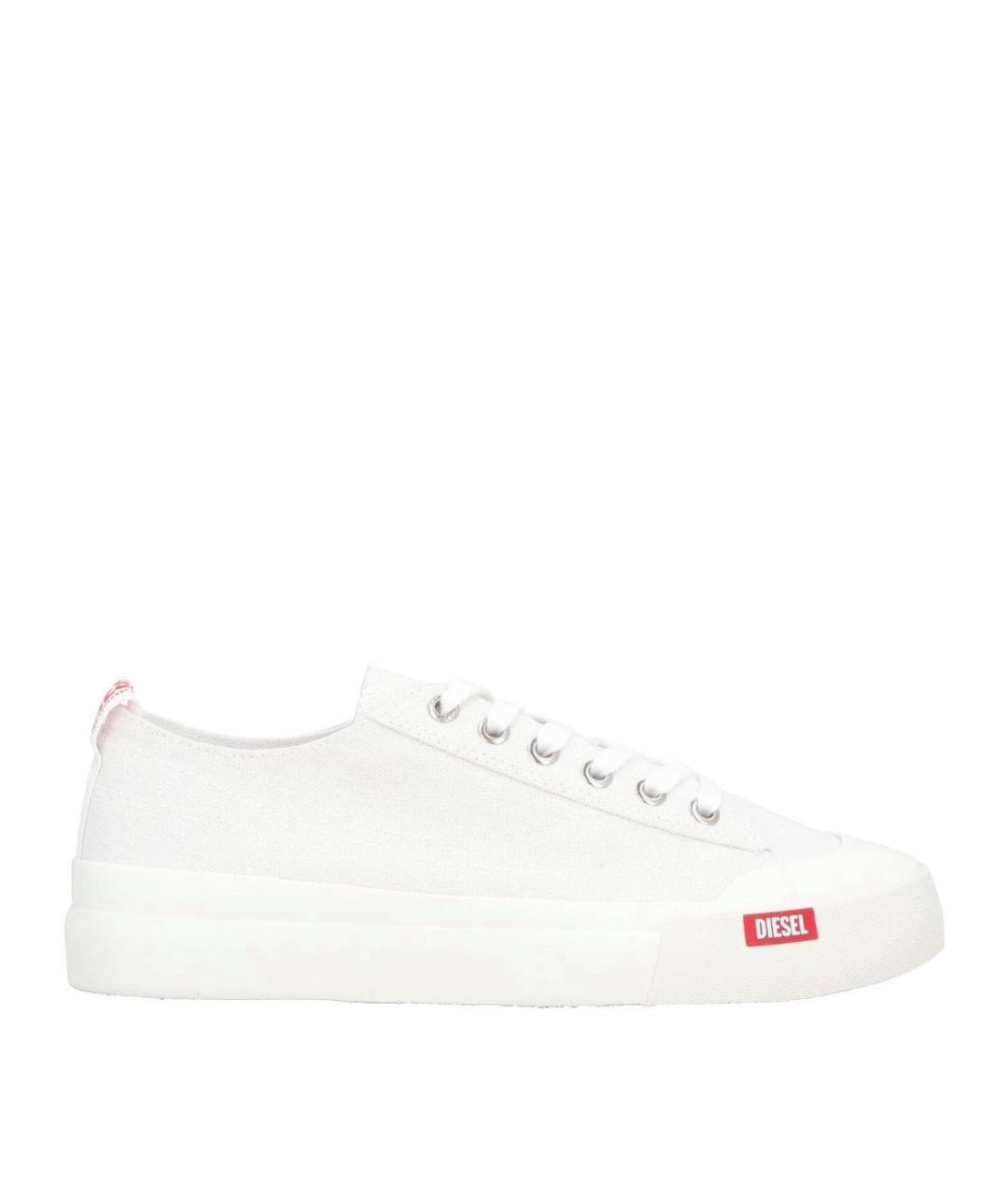 DIESEL Белые текстильные кеды, фото 5