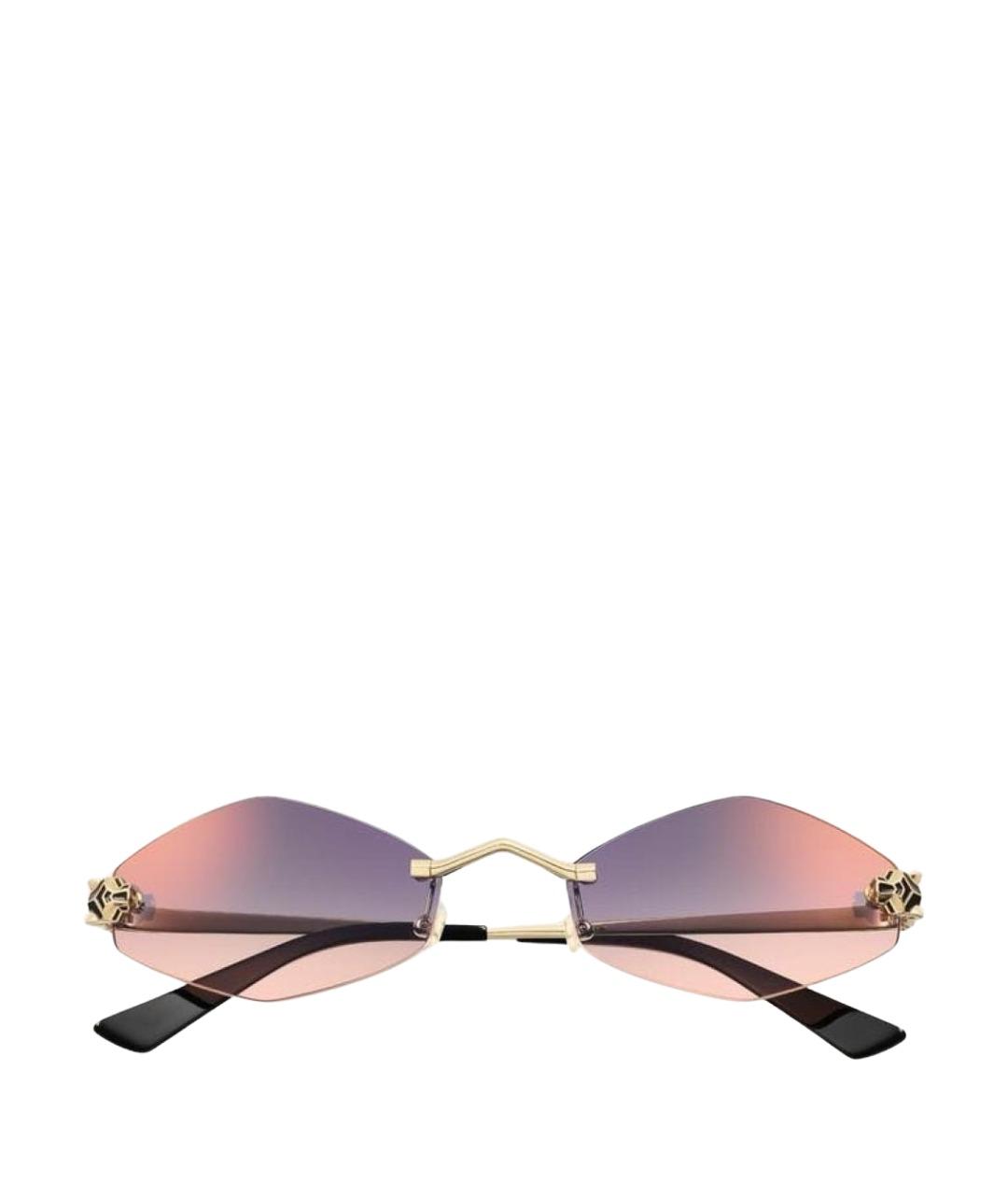 CARTIER Коралловые металлические солнцезащитные очки, фото 1