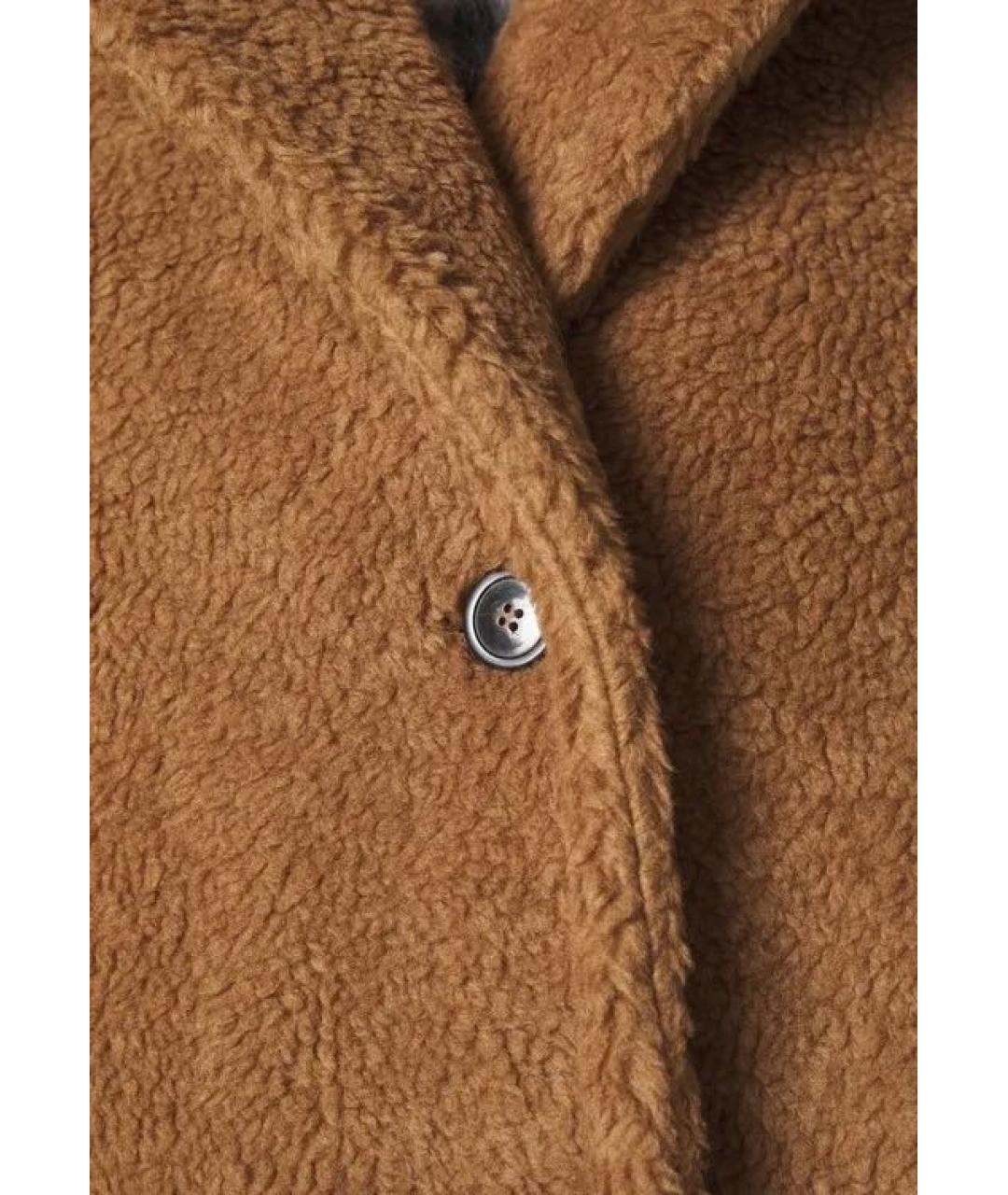 MAX MARA Коричневая шерстяная шуба, фото 4