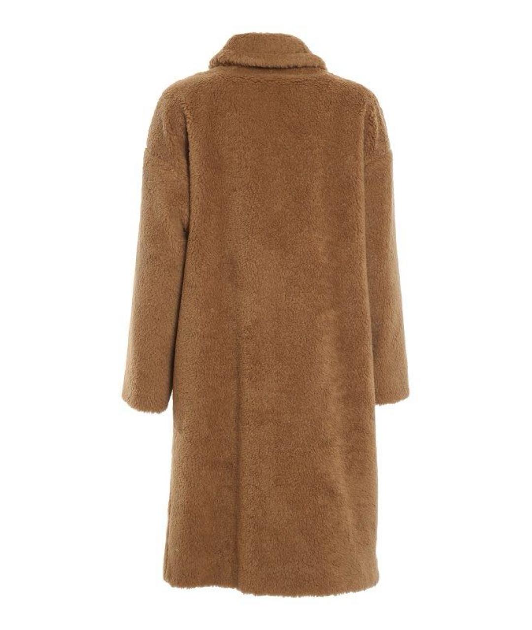 MAX MARA Коричневая шерстяная шуба, фото 2