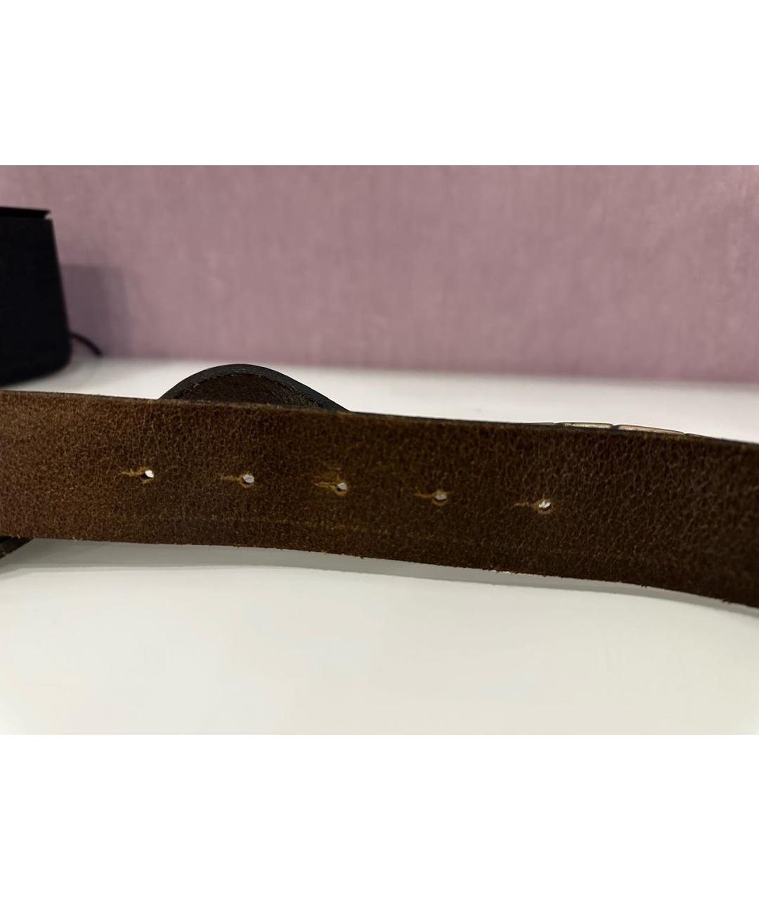 DIESEL Коричневый кожаный ремень, фото 4