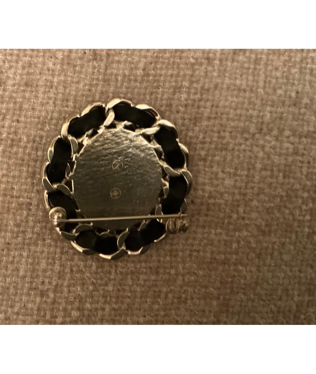 CHANEL Черная металлическая булавка / брошь, фото 2
