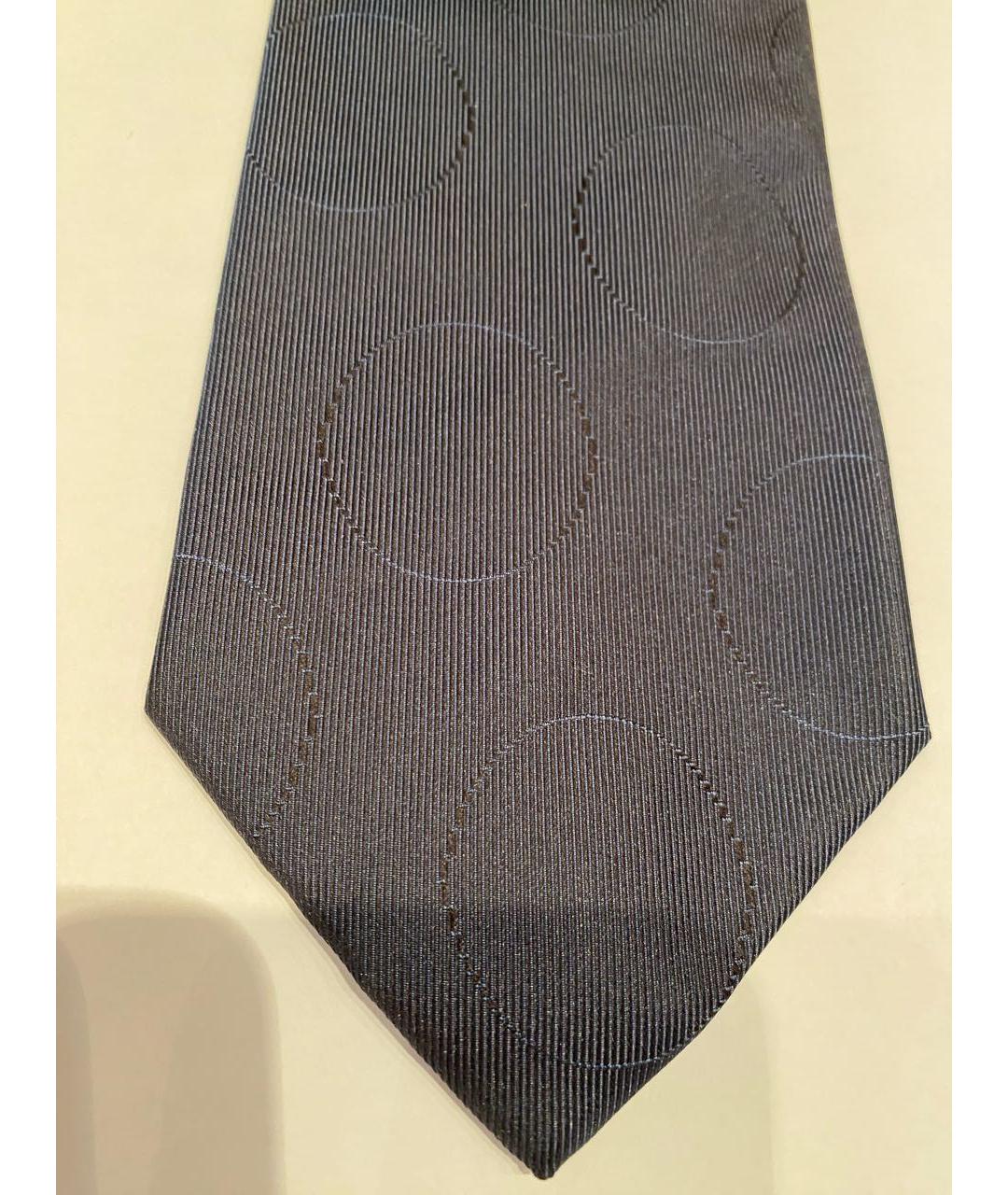 GUCCI Темно-синий шелковый галстук, фото 4