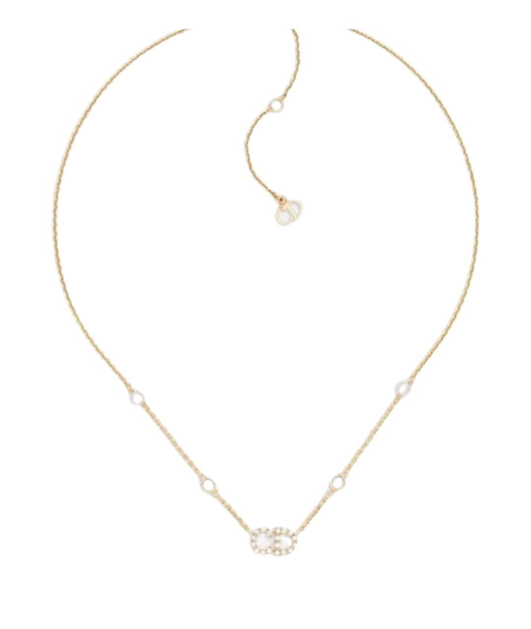 CHRISTIAN DIOR Золотое металлическое колье, фото 1