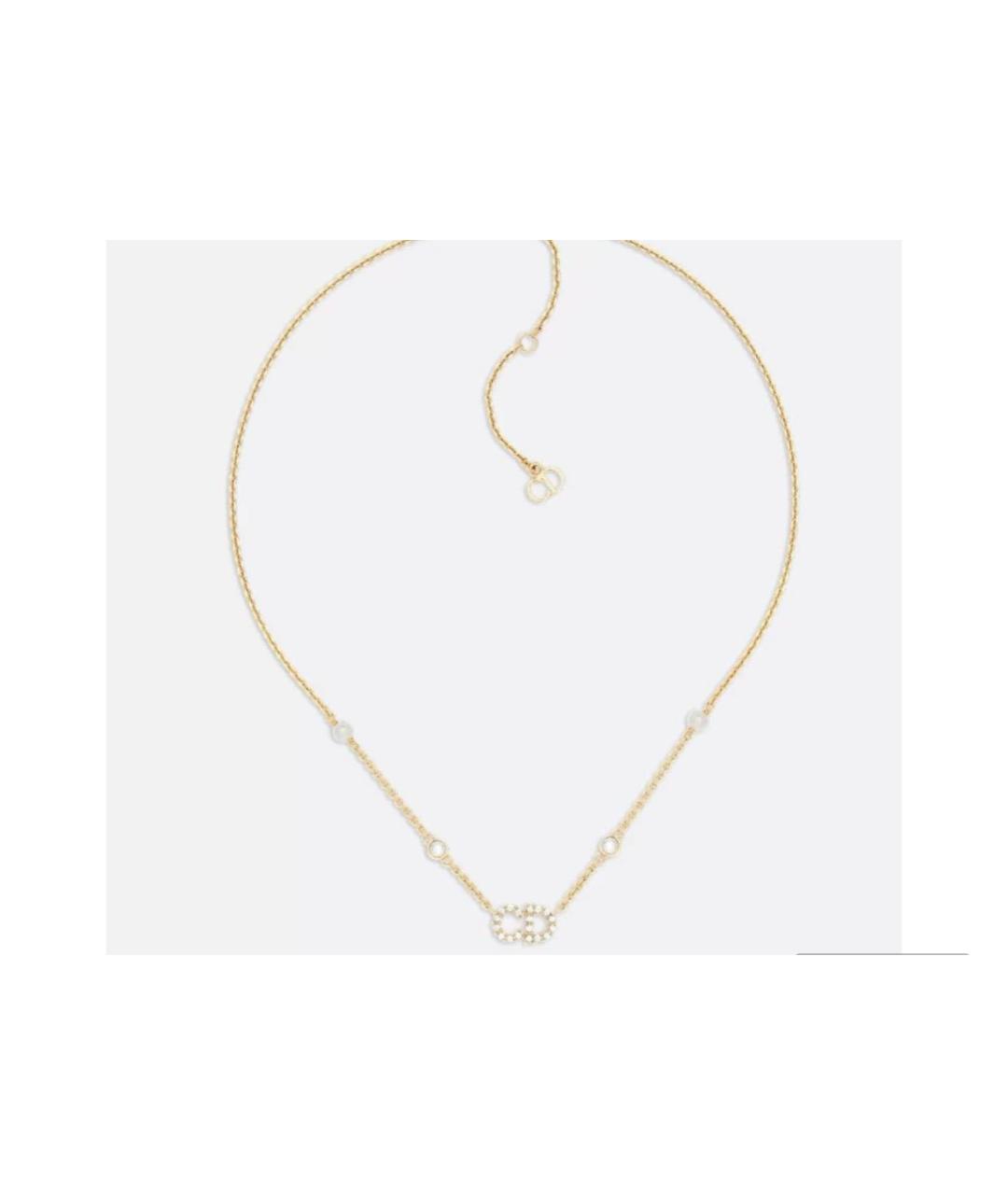 CHRISTIAN DIOR Золотое металлическое колье, фото 4